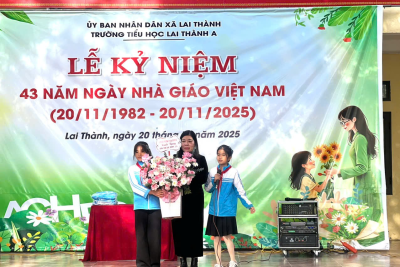 HỘI NGHỊ BÀN GIAO CÔNG TÁC QUẢN LÝ TRƯỜNG TIỂU HỌC LAI THÀNH A