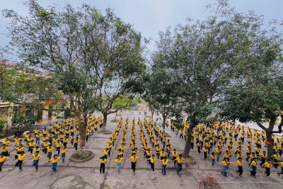 Trường Tiểu học Lai Thành A tham gia đồng diễn võ Vovinam toàn quốc, lan tỏa tinh thần thể thao, rèn luyện ý chí và giáo dục truyền thống cho học sinh